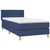Vidaxl Box spring postelja z vzmetnico moder 80x200 cm blago