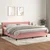 vidaXL Box spring postelja z vzmetnico roza 200x200 cm žamet