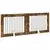 Vrata za pse s postoljem 2 pcs Dimljeni hrast 100 x 80 cm