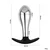 SuperLove Teardrop Metal Butt Plug with Silicone Base Silver Large
