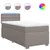 vidaXL Box spring postelja z vzmetnico taupe 90x200 cm blago