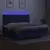 Vidaxl Box spring postelja z vzmetnico LED modra 200x200 cm blago