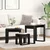 Set stolića 3 pcs Crni hrast Konstruirano drvo