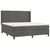 Krevet box spring s madracem LED tamnosivi 160x200 cm baršun