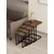 Hanah Home Tekerli set stolića (umetnuti), crna/orah (4 kom)