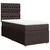 Vidaxl Box spring postelja z vzmetnico temno rjav 90x190 cm blago