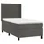 Vidaxl Box spring postelja z vzmetnico LED temno siva 90x200 cm žamet