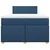 Vidaxl Box spring postelja z vzmetnico moder 120x200 cm blago