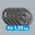 REBEL ACTIVE Liveni gvozdeni tegovi sa tri rukohvata set 4x1.25kg / 31mm RBA-2132
