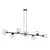 Luster na sajli ROSSI 8xE14/10W/230V crna/prozirna