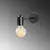 Opviq Zidna lampa E27 Max 40W, Crna