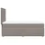 Vidaxl Box spring postelja z vzmetnico taupe 90x200 cm blago