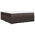 Vidaxl Box spring postelja z vzmetnico temno rjav 200x200 cm blago
