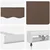 Povlačivi tende Sivosmeđa 350 x 250 cm Platno i Aluminij