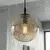 Luster na sajli COSMO 1xE14/10W/230V prečnik 14 cm crna/bež