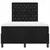 Vidaxl LED Box Spring Postelja z vzmetnico Črna 120 x 190 cm Žamet
