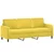 3-dijelni set sofa s žuti baršunast