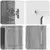Set TV komoda FLORIN 3 pcs Siva Sonoma Konstruirano drvo