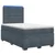 vidaXL Postelja boxspring z vzmetnico Temno siva 120 x 190 cm Žamet