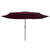 Vrtni suncobran s metalnim stupom 390 cm bordo