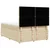 Vidaxl Box spring postelja z vzmetnico krem 160x200 cm blago
