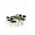 Hanah Home Trpezarijski set, 5 komada, Teget