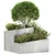 Vrtna saksija Srebrno 60 x 60 x 50 cm Cinkani čelik