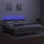 Vidaxl Box spring postelja z vzmetnico LED sv. siva 180x200 cm blago