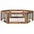 Vrata za pse s postoljem 6 pcs Staro drvo 100 x 60 cm