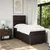 vidaXL vidaXL Box spring postelja z vzmetnico temno rjava 100x200 cm blago, (21305949)