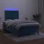 vidaXL Box spring postelja z vzmetnico LED tem. modra 120x190 cm žamet