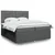 Vidaxl Box spring postelja z vzmetnico temno siva 200x200 cm blago