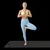REBEL ACTIVE Strunjača (prostirka) za jogu, pilates i fitnes, 183x61 cm, debljina 1 cm, materijal TPE, crna boja, model RBA-3158-BK