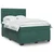 Vidaxl Box spring postelja z vzmetnico temno zelena 160x200 cm žamet