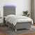 vidaXL Box spring postelja z vzmetnico LED temno siva 100x200 cm blago