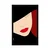 Plakat modna dama s klobukom - 30x45 black