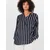 KAFFE CURVE Bluza Sida temno modra/bela