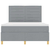 LED Box Spring Krevet Svijetlo siva 160 x 200 cm tkanina