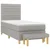 Vidaxl Box spring postelja z vzmetnico svetlo siva 90x200 cm blago