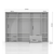 JELA Plakar P72B/PN - kolekcija Piano - Kristalno bela/Kristalno Bela HG Lak - 322x226x60 cm
