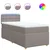 vidaXL vidaXL Box spring postelja z vzmetnico taupe 80x200 cm blago, (21292015)