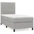 shumee Box spring postelja z vzmetnico svetlo siva 90x190 cm blago