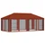 Pokrov za gazebo s bočnim zidovima Terakota 600,5 x 300,5 cm