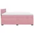 Vidaxl Box spring postelja z vzmetnico roza 200x200 cm žamet