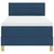 Vidaxl LED Box Spring Postelja z LED trakami Modra 100 x 200 cm blago