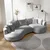 ATELIER DEL SOFA Ugaona garnitura Venedik Right Grey