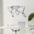 Wallity Zidna dekoracija World Map 1, 120x70cm, Crna