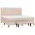 Vidaxl Box spring postelja z vzmetnico kapučino 200x200 cm um. usnje