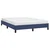 Vidaxl Posteljni okvir brez vzmetnice moder 140x190 cm blago