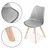 ModernHome Set trpezarijskih stolica Filipo, 4 komada, Sivi